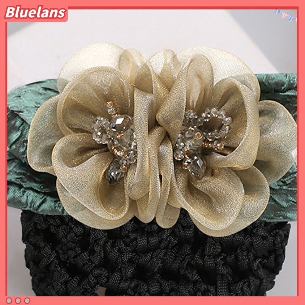 Dây Buộc Tóc Co Giãn Đính Hạt Và Hoa Ruy Băng Thanh Lịch Cho Nữ 48h