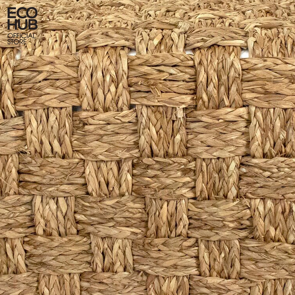 Đôn cói hình vuông ECOHUB đan sợi to ngồi êm ái, thoải mái không bị xẹp, loại 45x45cm