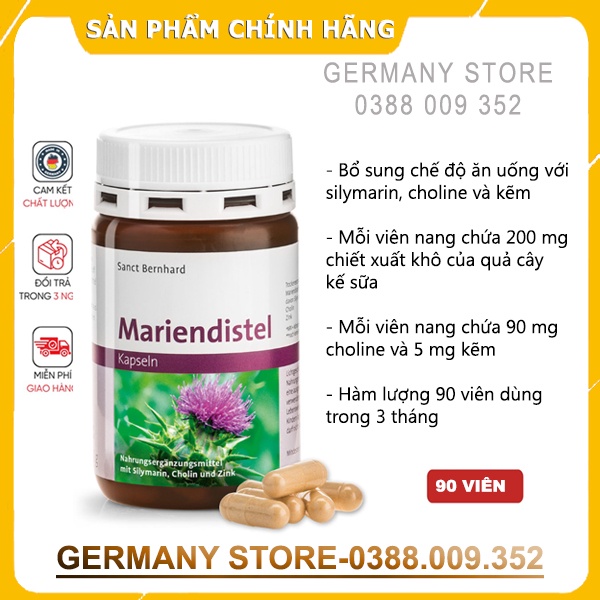 Bổ Gan Sanct Bernhard Mariendistel Lọ 90 Viên Của Đức