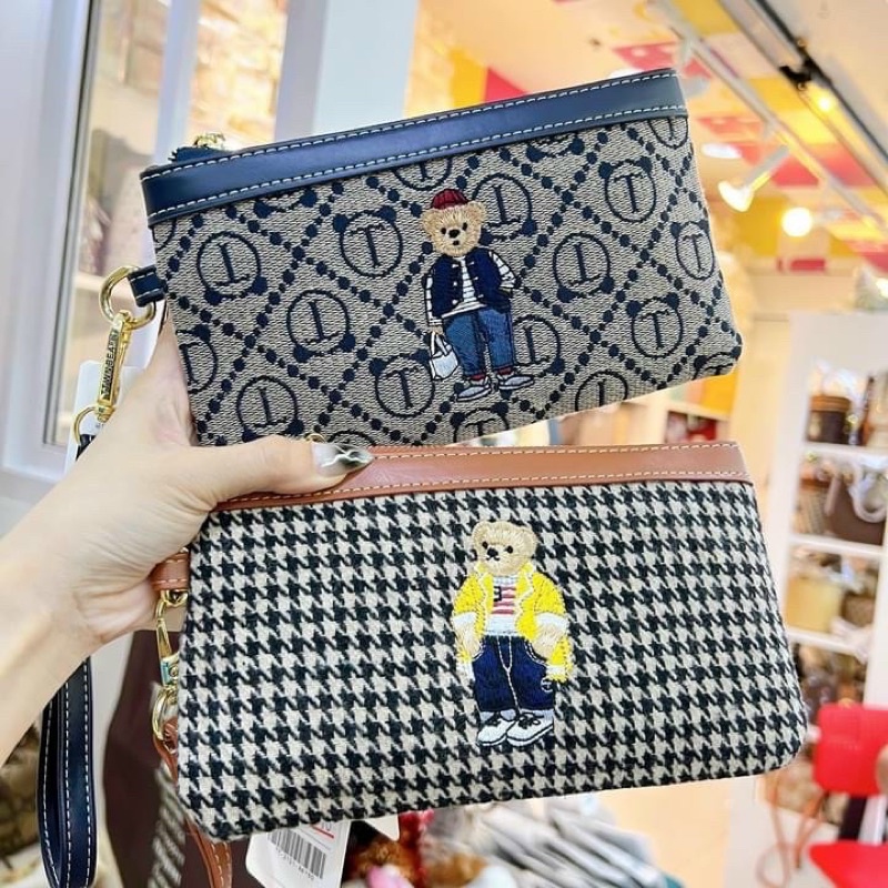 Ví cầm tay logo gấu TTWIN