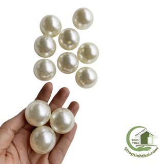 Hạt ngọc trai bằng nhựa cỡ đại viên lớn - Bịch 10 viên