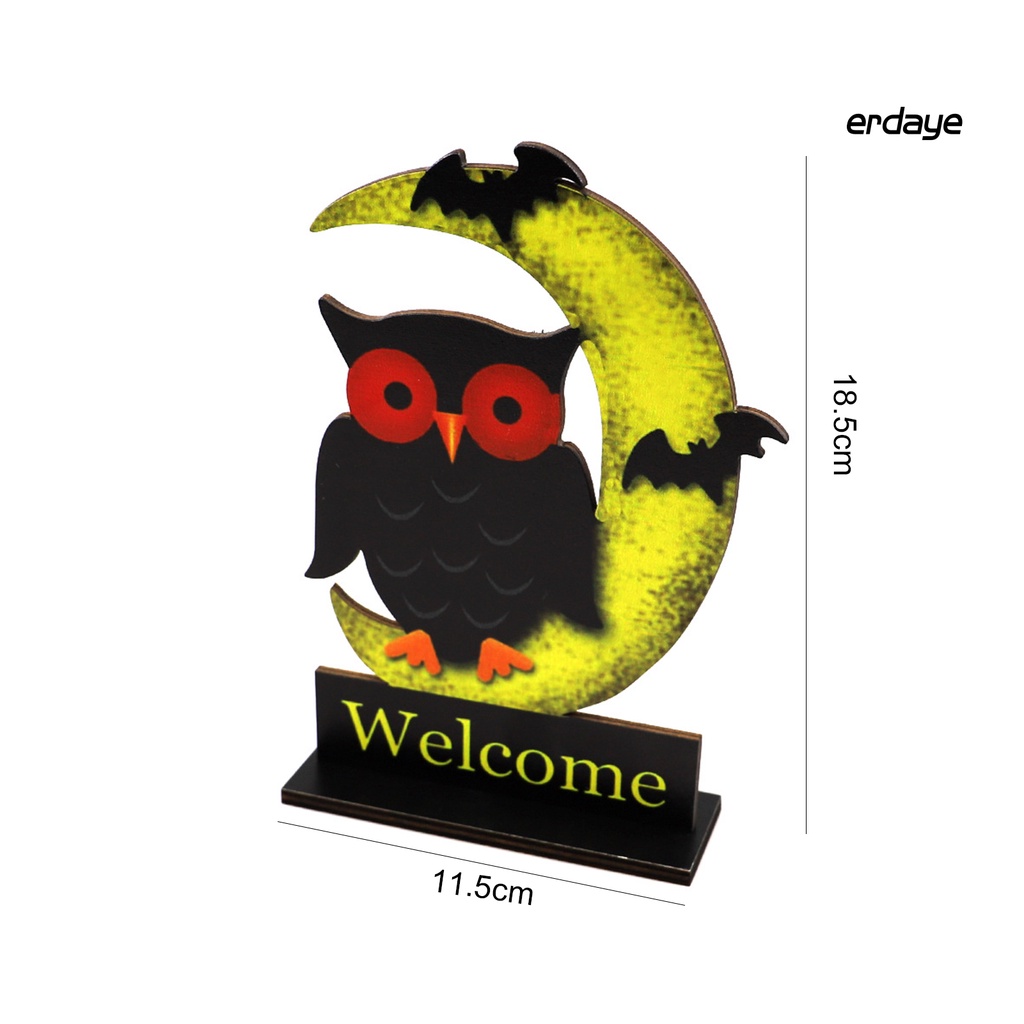 Bảng Gỗ Hình Bí Ngô Phong Cách Halloween Sáng Tạo Trang Trí Bàn