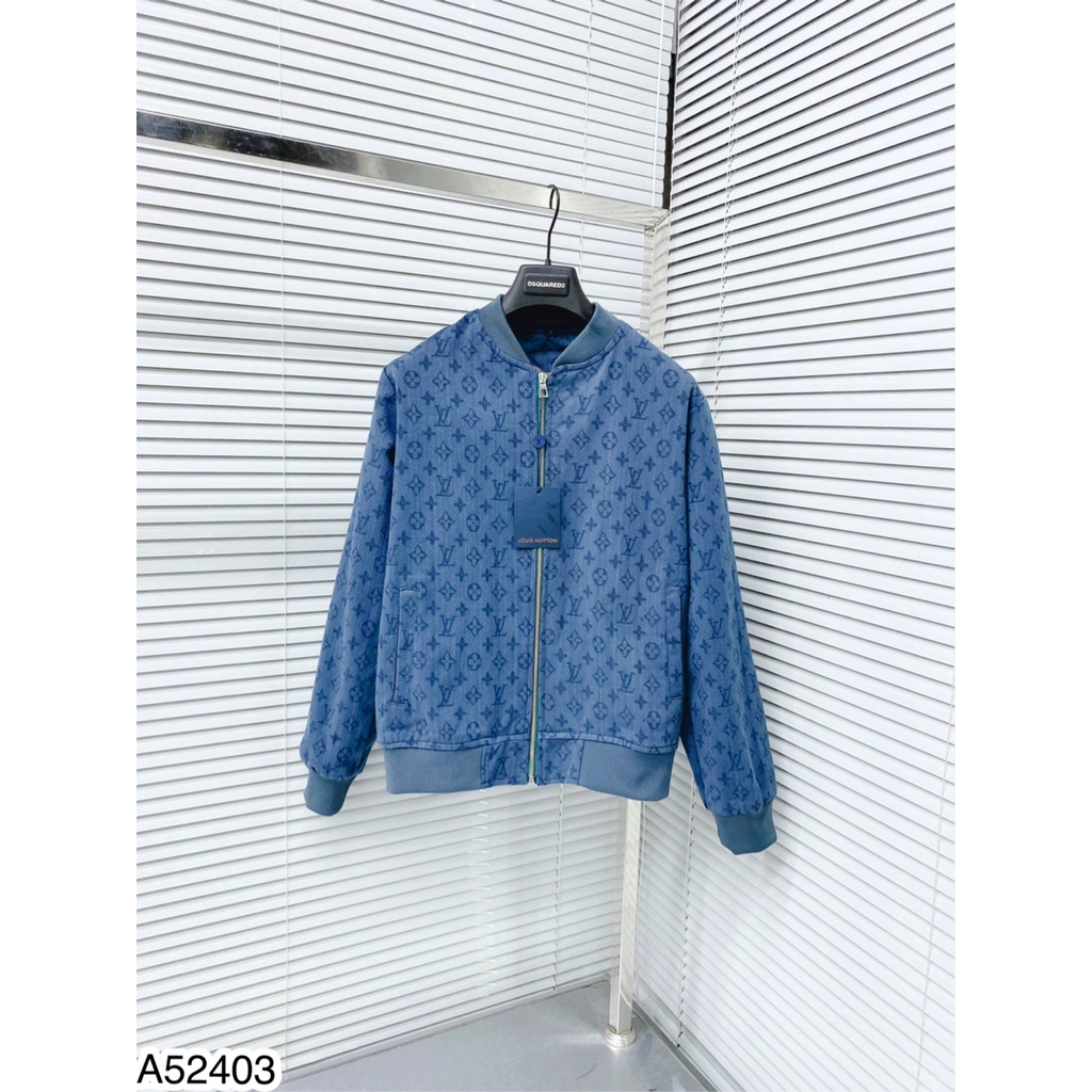 Áo Khoác Bomber Nam Lv Phối Họa Tiết Dập Vân  - Áo Khoác Bomber Cao Cấp Dành Cho Nam Nữ DT STORE MENWEAR