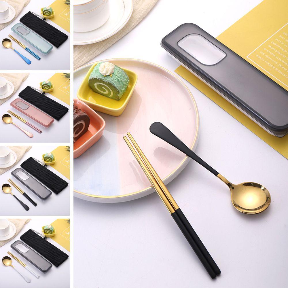 Bộ 2 Món Muỗng Nĩa Đũa Mang Đi Du Lịch Tiện Lợi