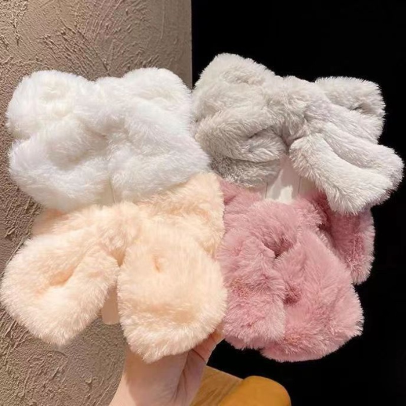 Kẹp Tóc Nơ 16CM Bằng Vải Lông Nhung Dễ Thương Xinh Xắn