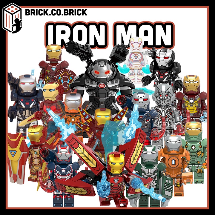 Iron Man Siêu Anh Hùng Marvel Minifigure Super Hero DC Đồ Chơi Lắp Ráp War Machine Mô Hình Captain Hulk Buster Iron Man