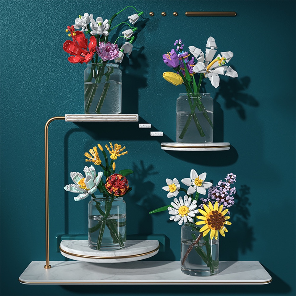 Bộ Đồ Chơi Lắp Ráp Lego Hình Hoa Tulip / Hoa Cẩm Chướng / Hoa Hồng Độc Đáo Thú Vị