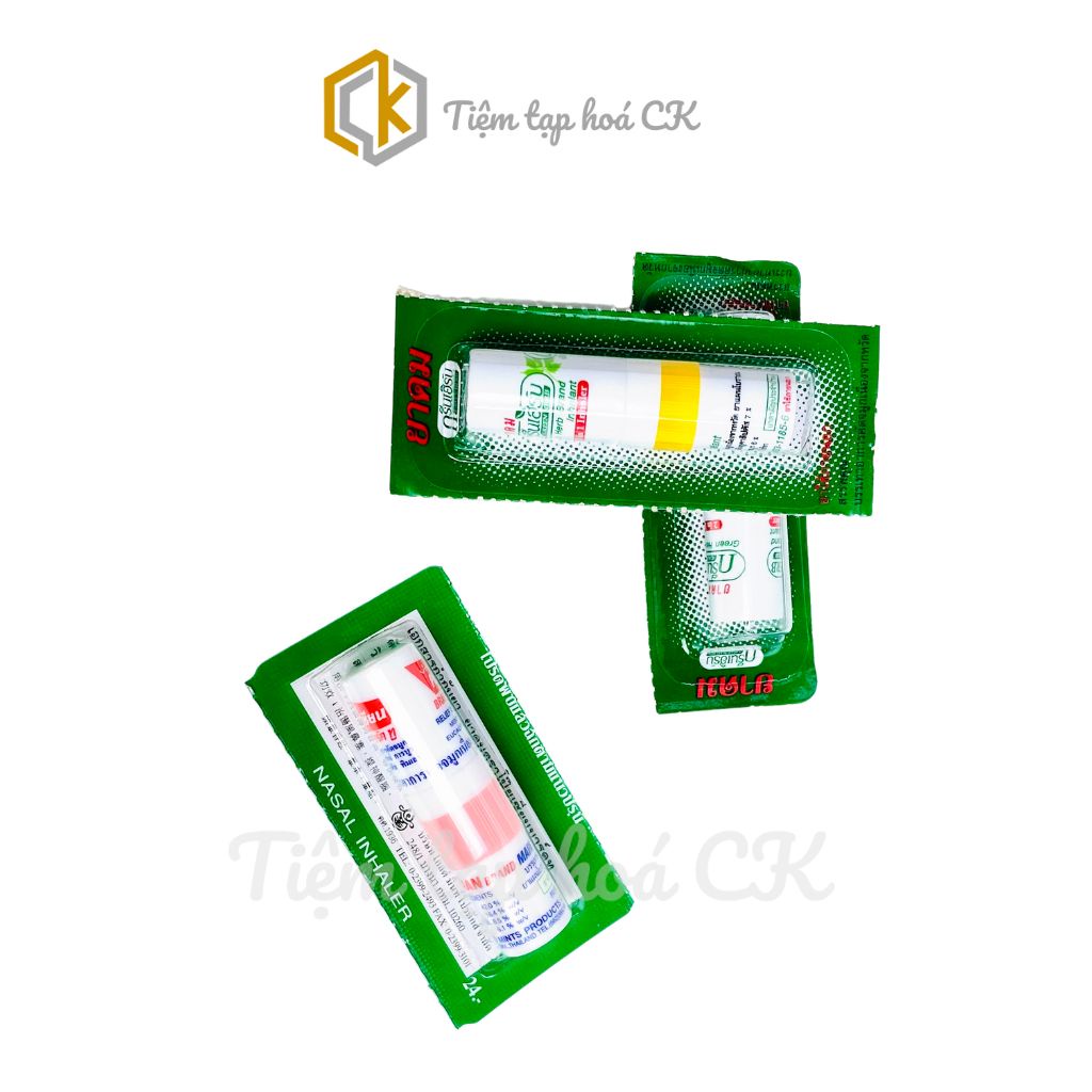 Ống Hít Thông Mũi Bạc Hà 2 Đầu Green Herb Thái Lan