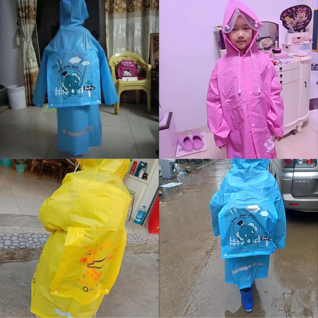 Áo Mưa trẻ em EVA Toàn Thân trùm Balo Chống Thấm Nước Cho Bé Học Mẫu Giáo H1991 shalla [Chính hãng]