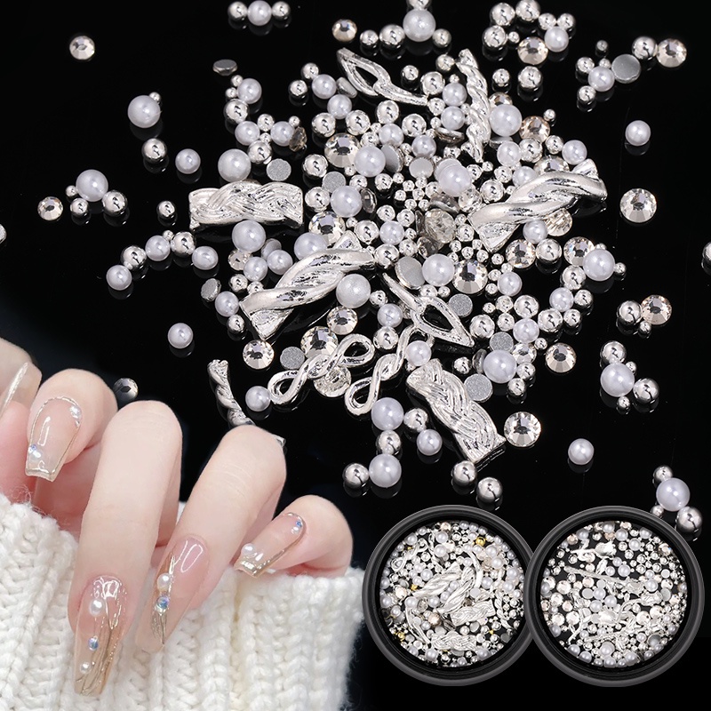 Hạt đá 3d UR SUGAR nhiều kích thước dùng trang trí móng tay nghệ thuật