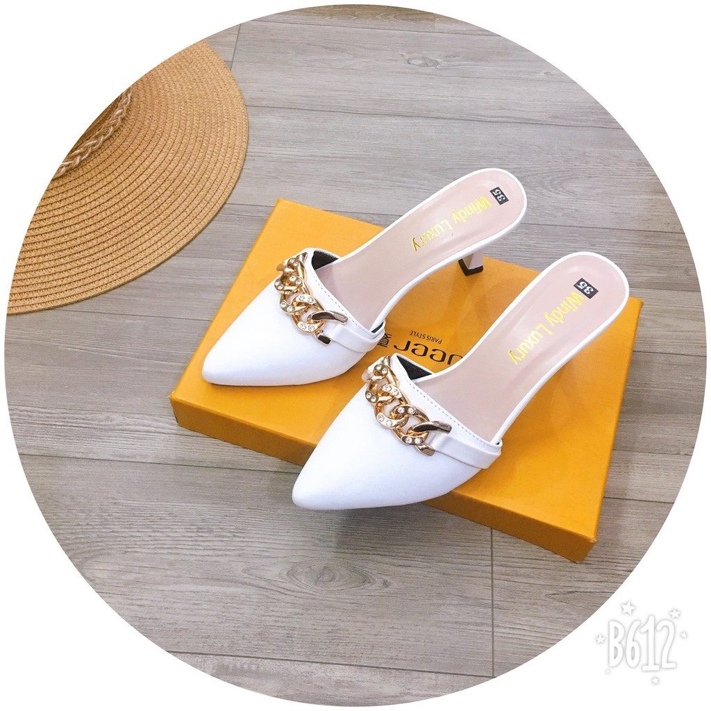 Guốc nữ sục xích thời trang gót đũa 5cm sang chảnh