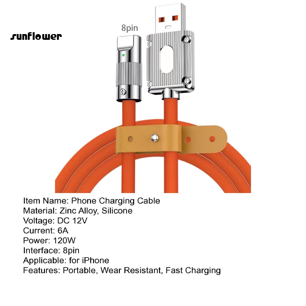 Dây cáp sạc truyền dữ liệu 120W 6A LENOVO cho điện thoại di động