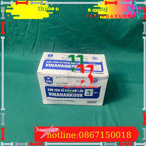Bơm tiêm 1 lần Vinahankook 3ml