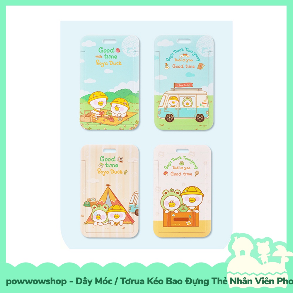 [Sẵn VN - Hỏa Tốc] Dây Móc / Dây Kéo Tơrua Bao Đựng Thẻ Nhân Viên Nhựa PC Phong Cách Vịt Nhộn Nhịp Travelling &amp; Camping