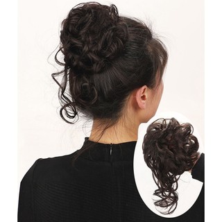 Búi tóc giả xoăn lơi cột chun 😍FREESHIP😍 tóc búi xoăn xù J25L, tó tóc nữ, cột tóc giả nữ