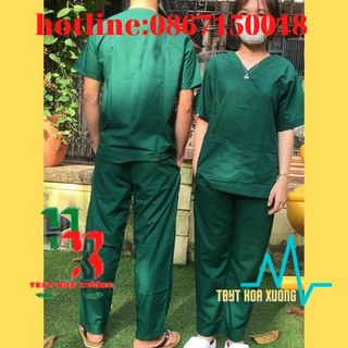 Bộ Quần Áo Phẫu Thuật Xanh Nam Nữ - Bộ Đồng Phục Phẫu Thuật Bác Sĩ, Thẩm Mỹ Viện, Spa