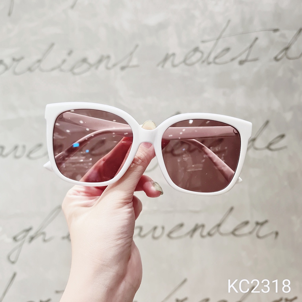 Kính mát gọng vuông LILYEYEWEAR nam nữ chất liệu nhựa thanh nhẹ chắc chắn chống tia UV400 kiểu dáng thời trang KC2318