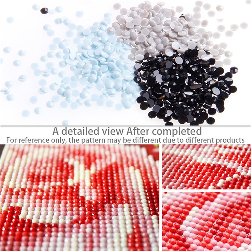 Tranh Thêu Chữ Thập Đính Đá Kim Cương 5D DIY Hình Vẽ Mèo