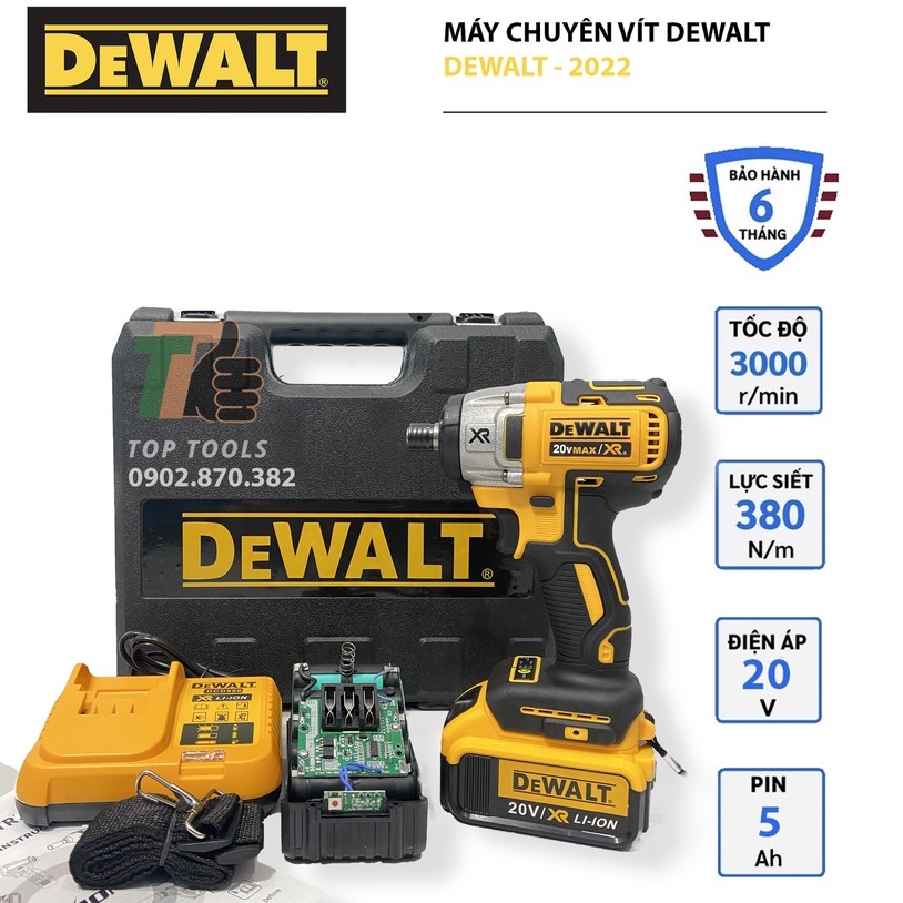 Máy bắn Vít, Máy bắt vít Dewalt, Động cơ không chổi than, Pin 10Cell 20v