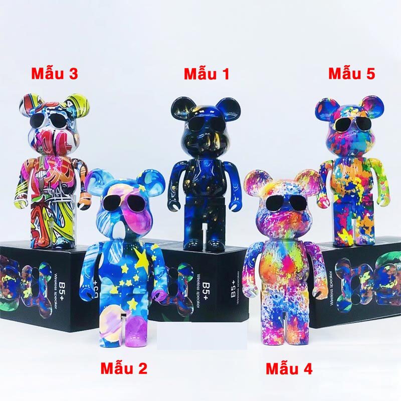 Loa Bluetooth Gấu Bearbrick Nghe Nhạc Cực Hay, Loa Bluetooth Gấu Mini B5+ Màu Sắc Sang Chảnh Mẫu Mới 2022