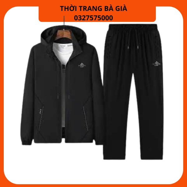 Bộ Quần Áo Gió Nam Trung Niên Dáng Suông Chất Dày Dặn Hàng Quảng Châu
