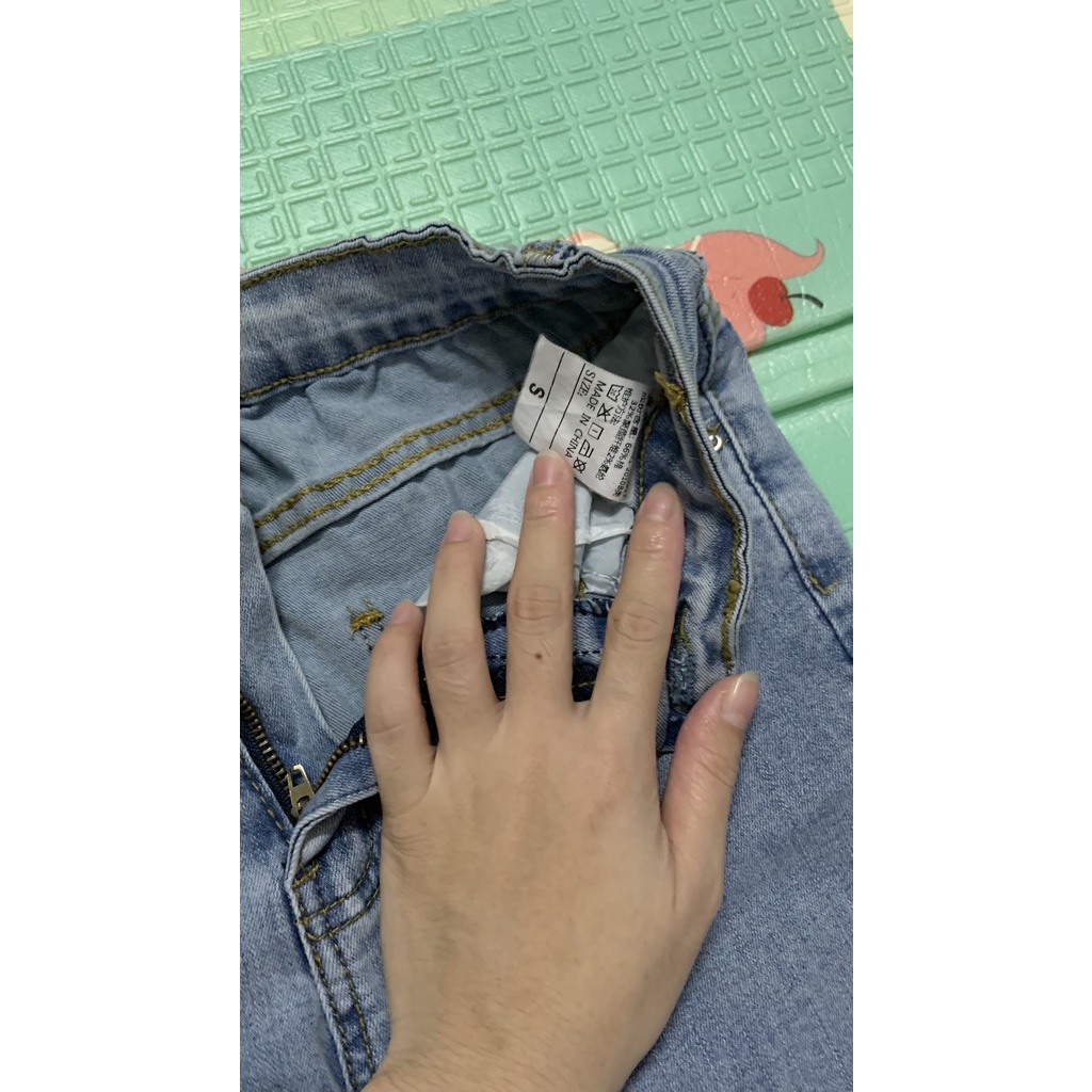 Pass/thanh lý quần jean ống loe lai tưa