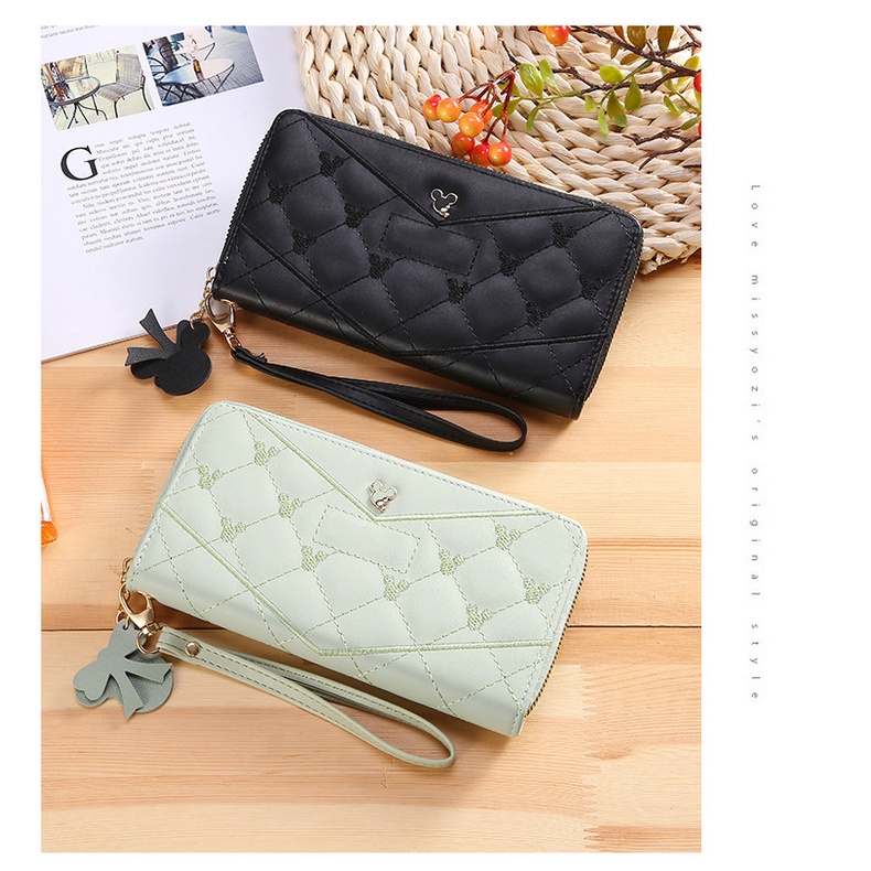 Ví nữ dài cao cấp nhiều ngăn tiện dụng móc khoá dễ thương DVL0020