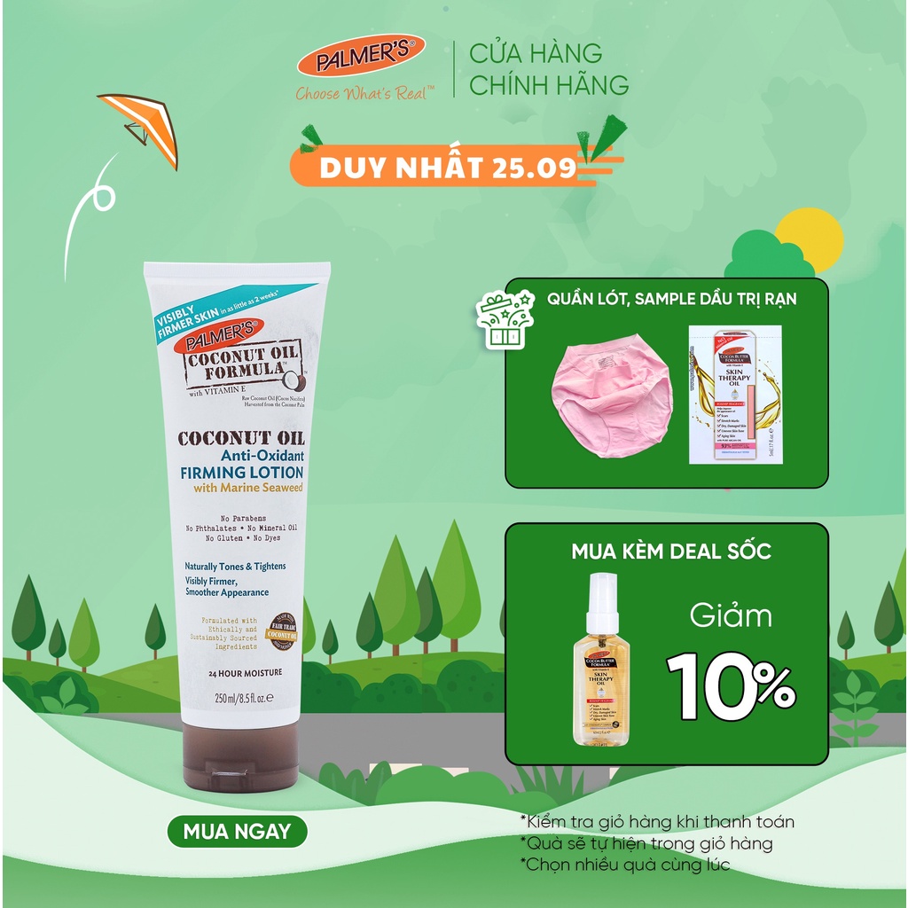 Sữa dưỡng thể săn chắc da khi giảm cân, tập gym và ngăn lão hóa Palmer's 250ml