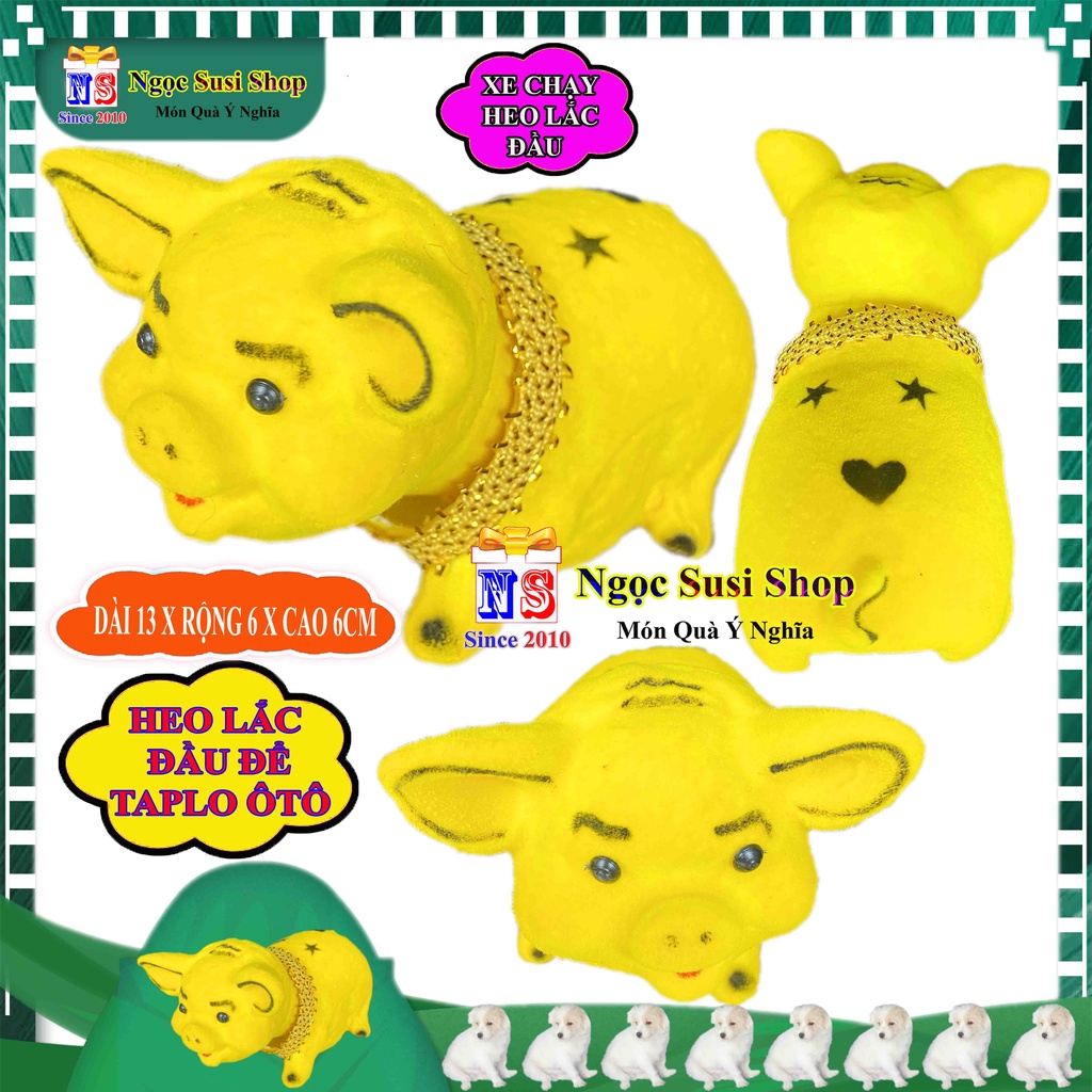 CON HEO LẮC LƯ ĐỂ TAPLO Ô TÔ XE HƠI SIÊU DỄ THƯƠNG - KHI XE CHẠY HEO SẼ LẮC LƯ CÁI ĐẦU