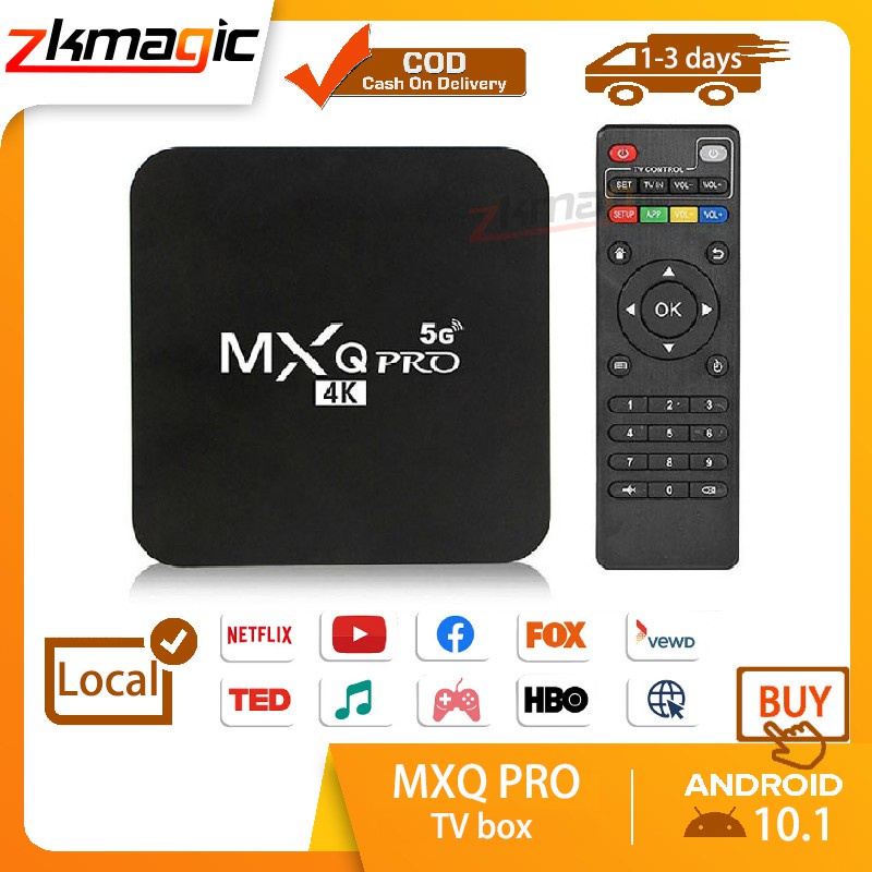 Android TV Box MXQ PRO 4K bản 8G+128GB Tiếng Việt Wifi 5G, Android 11.1 Đã cài sãn kênh YouTube, Chorme...vv