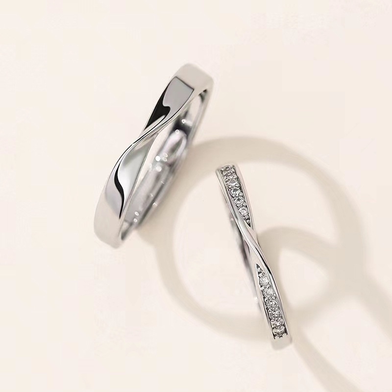 Nhẫn Đôi Bạc Dreamsilver, Nhẫn Cặp Infinity Love Chỉnh Được Size ND031