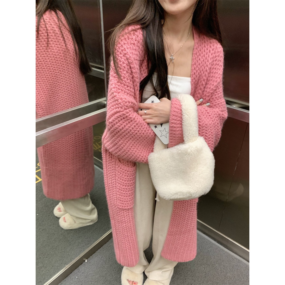 【JMWOMEN】Áo Khoác Cardigan Dệt Kim Dày Dặn Mềm Mại Thân Thiện Với Da