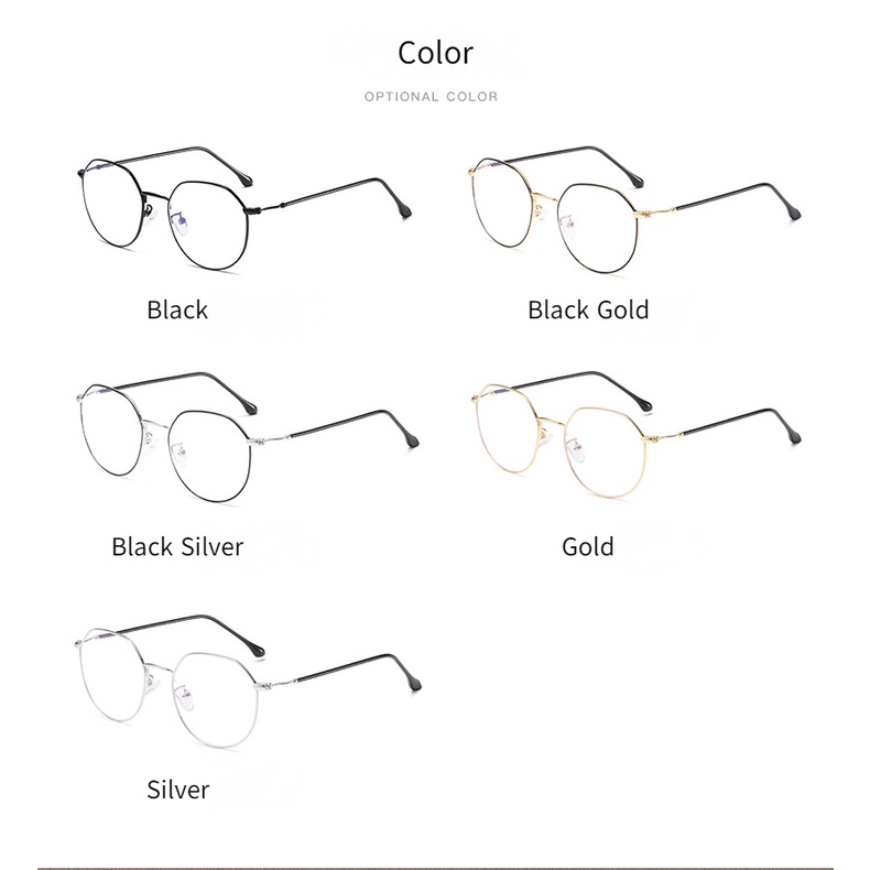 Mắt Kính Gọng Kim Loại Chống Bức Xạ Cho Nữ Giới