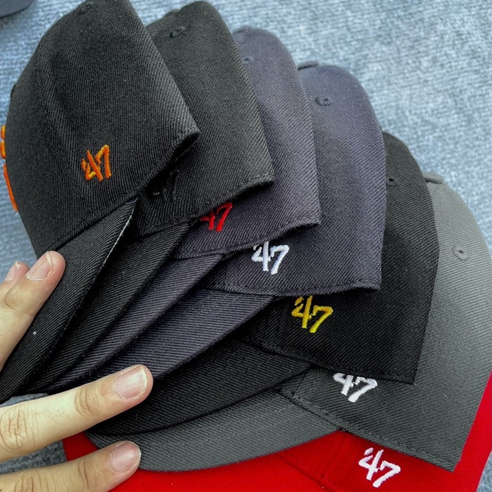 Nón MLB x 47 Brand Mỹ_Logo New York all black