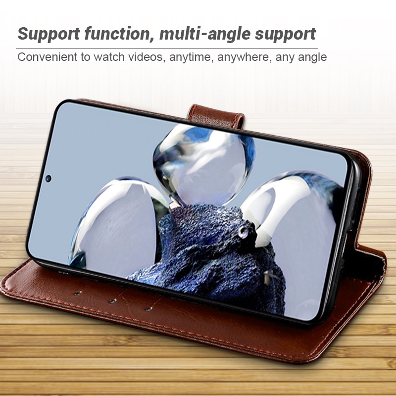 Bao Da Điện Thoại Dạng Ví Nắp Lật Nam Châm Sang Trọng Cho Xiaomi 12T Pro Xiomi Xiami Xaomi Xiaomi12T Mi12T Mi 12T 12 T 5G