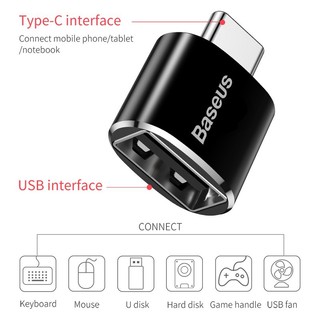 Đầu Chuyển Đổi OTG Baseus Cổng Micro Usb/ Type C