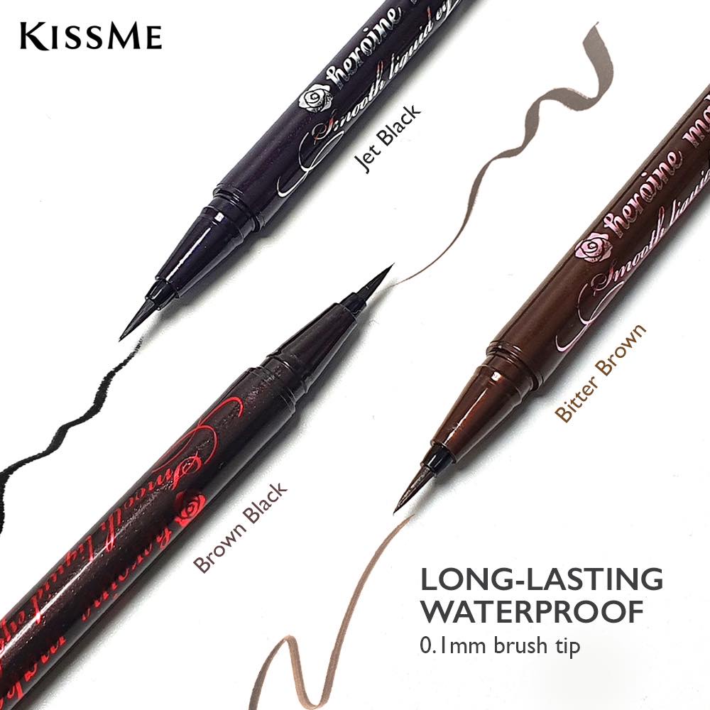 Dạ Kẻ Mắt Kiss Me Heroine Make Smooth Liquid Eyeliner Nhật Bản [COCOSHOP] - đều màu mực, không lem không trôi