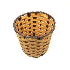 Giỏ/ cốc đựng giấy ăn giả mây hình tròn
