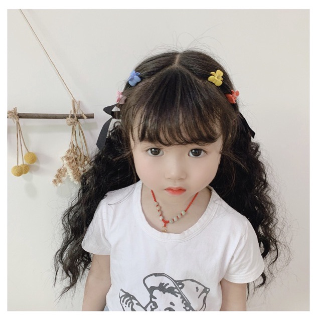 Tóc Cột Nơ Xoăn Xù Mì Dành Cho Bé Gái MyBaby