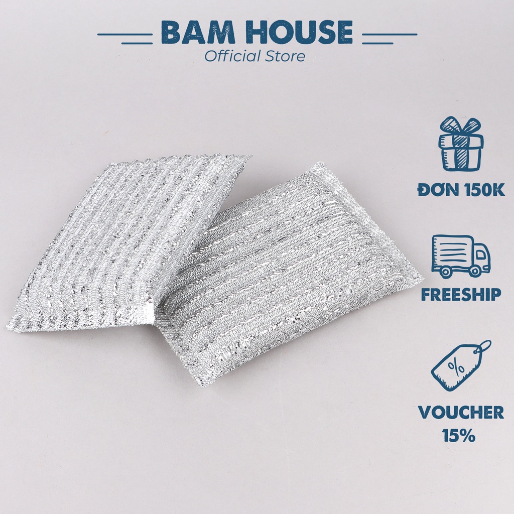 Combo 2 cước rửa chén lớn dày Bam House chuyên rửa nồi chảo chống dính cao cấp MRC04