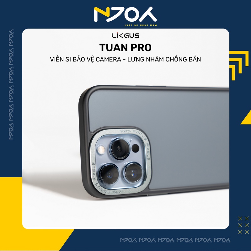 Ốp Lưng Camera Hợp Kim Nhôm Likgus Lưng Nhám Chống Bám Vân Tay Njoyshop