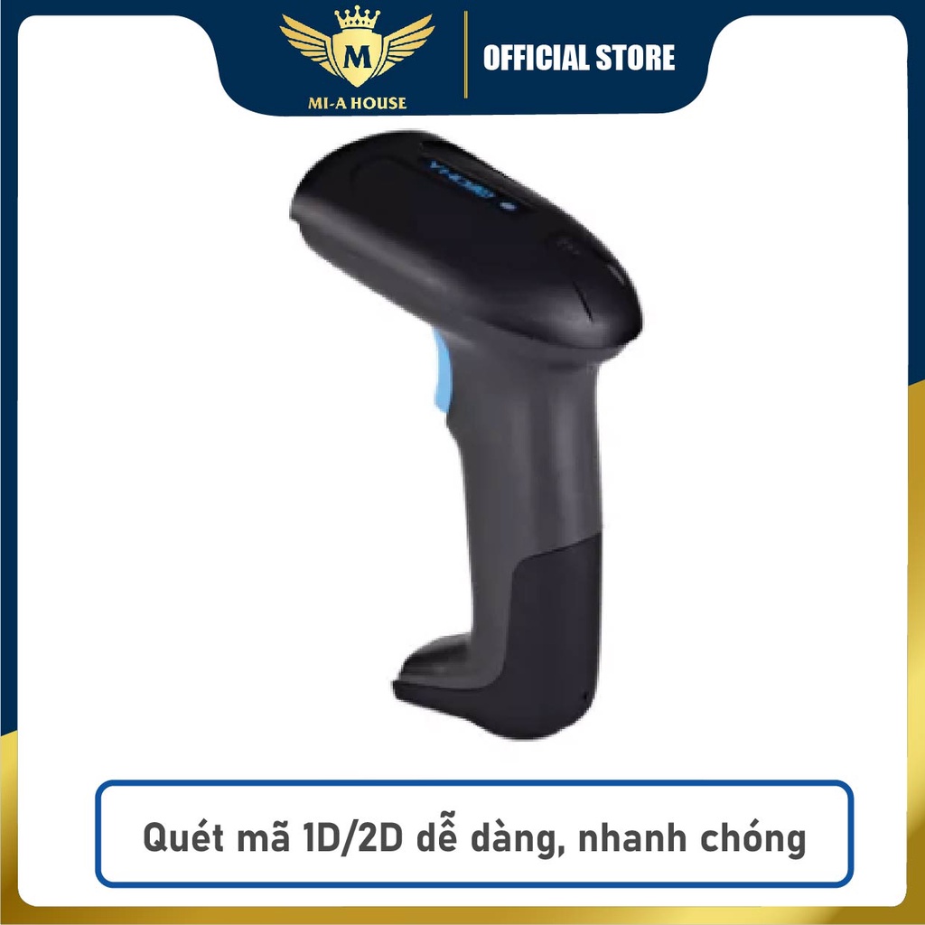 Máy quét mã vạch 2D YHD 6200D có dây, Đầu đọc mã vạch Barcode(1D) Qrcode(2D), Máy đọc mã vạch dùng trên Máy tính, Laptop
