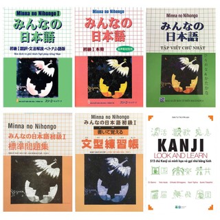 Sách - combo minna no nihongo 1 sơ cấp + kanji look and learn 512 chữ kanji - dành cho người bắt đầu học tiếng nhật