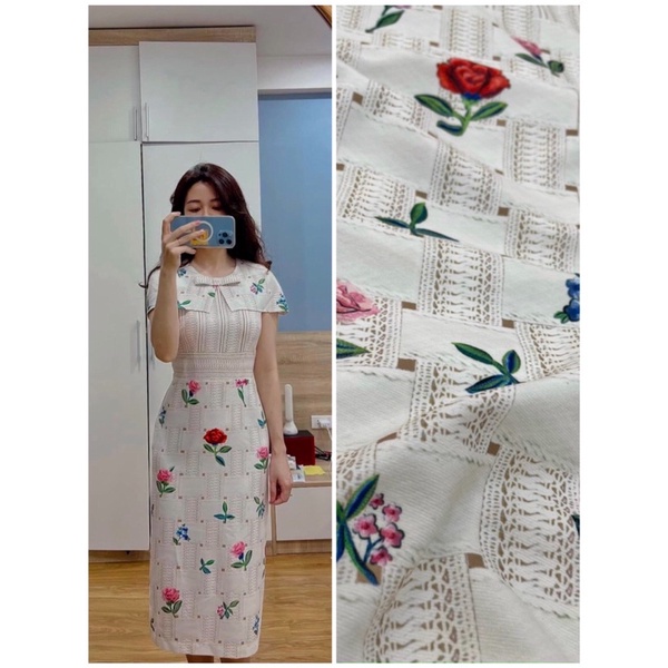Váy Đầm Ôm Body Thiết Kế Chất Liệu Nhung Mềm Mịn Lefe 08