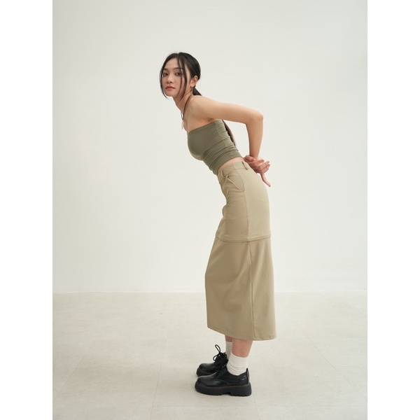 ZIP LONG SKIRT - Váy phối dây kéo dáng dài  - Whitelies Shop
