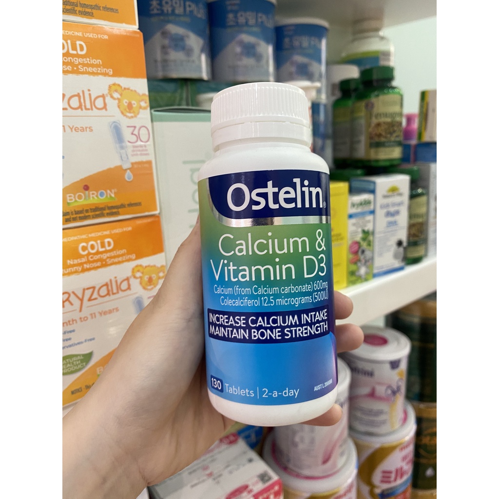 Viên uống Ostelin Calcium &amp; Vitamin D3 cho bà bầu chai 130 viên của Úc