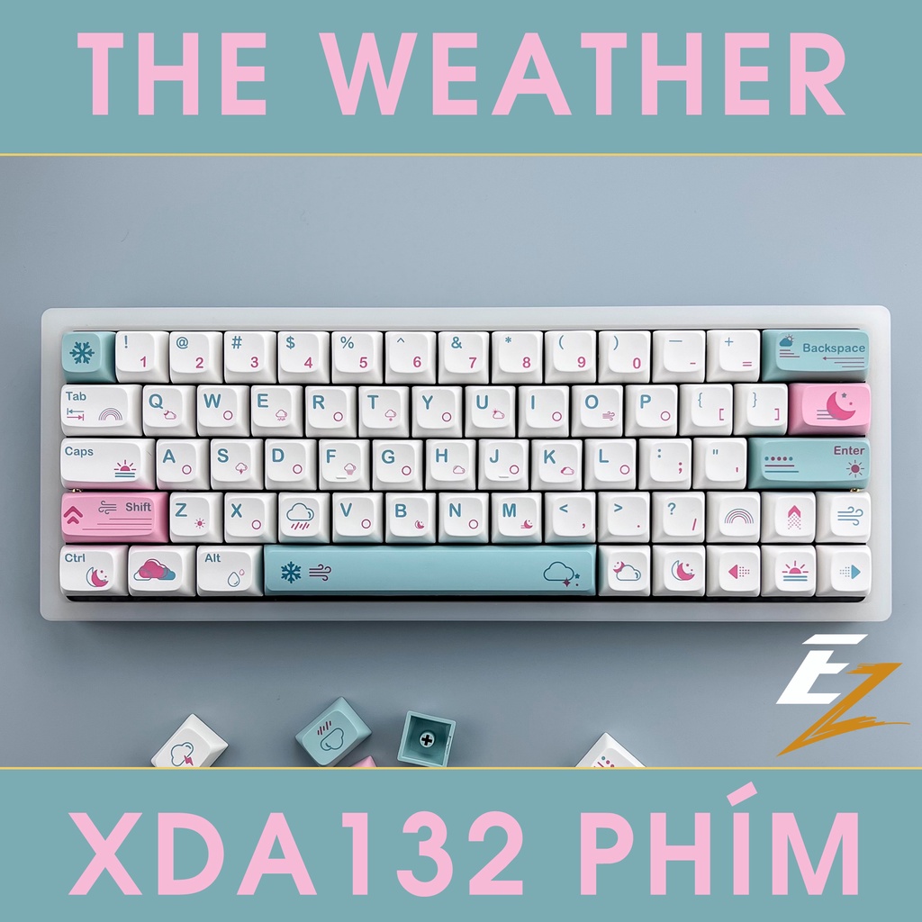 Keycap The Weather Cho Bàn Phím Cơ XDA Profile Chất Liệu Thick PBT 132 Phím | EZPC