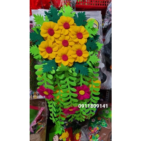 Lẵng hoa nỉ treo tường