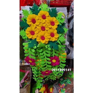 Lẵng hoa nỉ treo tường