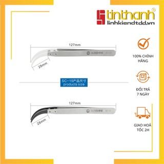 Nhíp cong SC-15 đầu nhíp làm bằng nhựa chống tĩnh điện